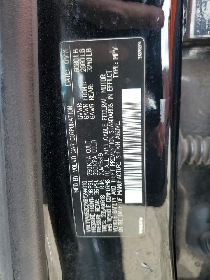 2011 Volvo Xc90 3.2 VIN: YV4952CZXB1594010 Lot: 69344735