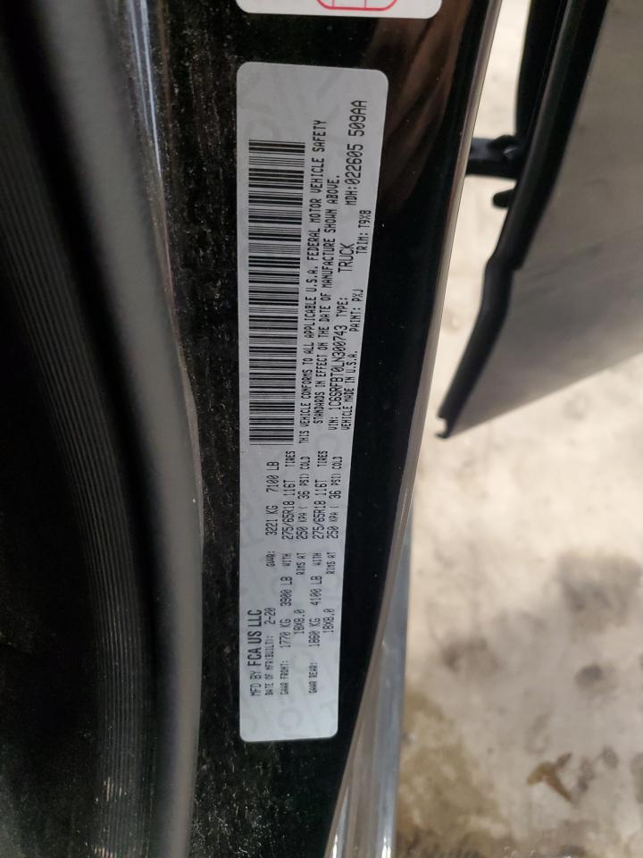 2020 Ram 1500 Big Horn/Lone Star VIN: 1C6SRFBT0LN300743 Lot: 67505995