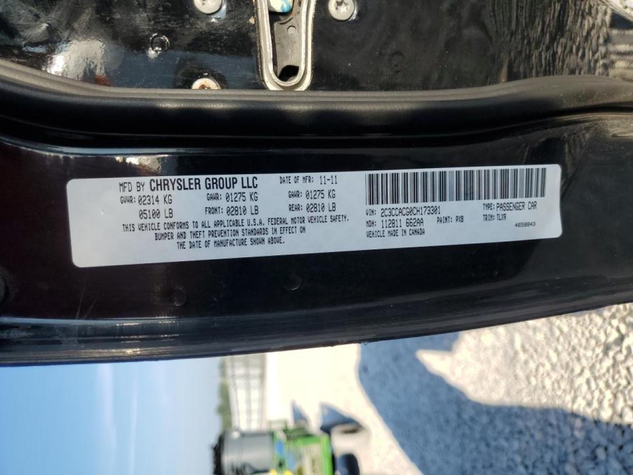 2012 Chrysler 300 Limited VIN: 2C3CCACG0CH173301 Lot: 68076615