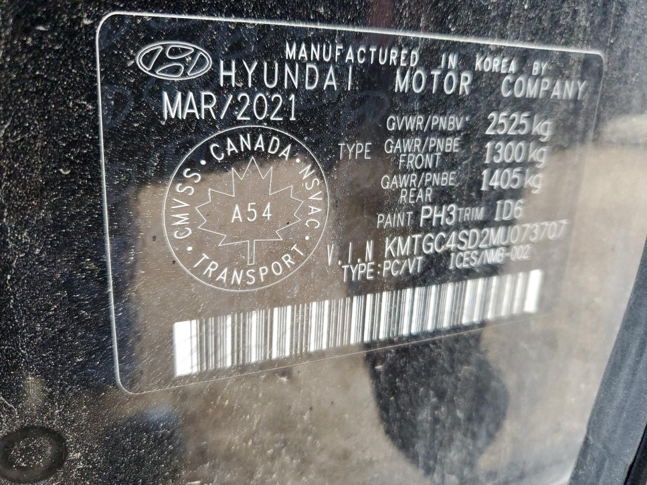 2021 Genesis G80 Base VIN: KMTGC4SD2MU073707 Lot: 67368085