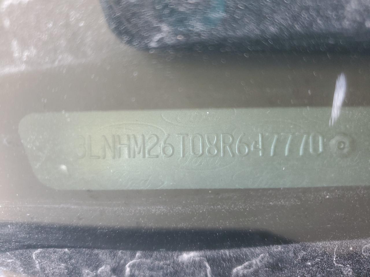 2008 Lincoln Mkz VIN: 3LNHM26T08R647770 Lot: 68930015