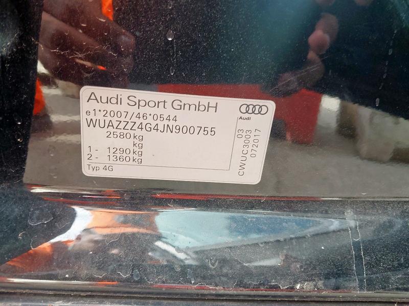 2017 AUDI RS6 PERFORMANCE TFSI QUAT 4.0T FSI QUATTRO RS 6 PERFORMANCE