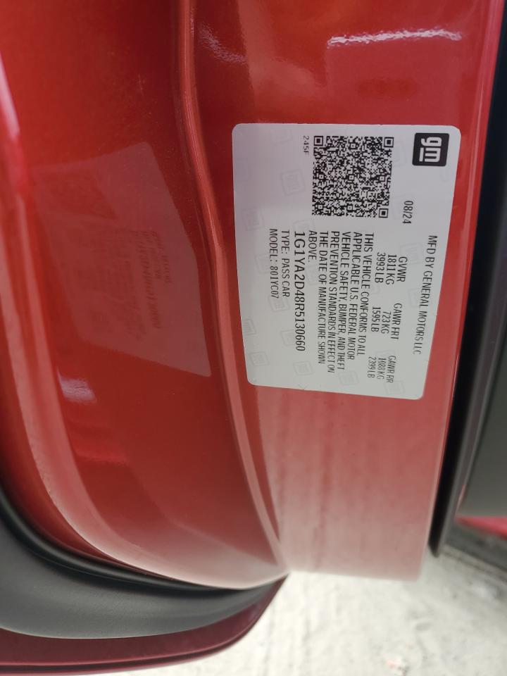 2024 Chevrolet Corvette Stingray 1Lt VIN: 1G1YA2D48R5130660 Lot: 66893585