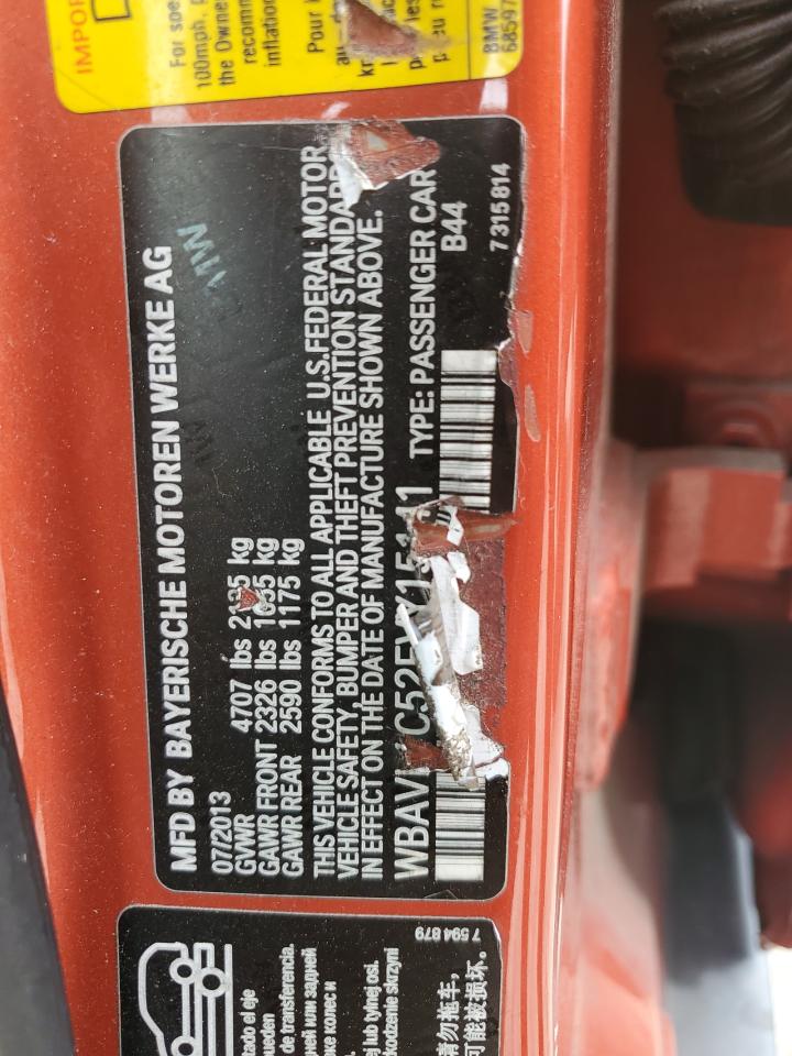 2014 BMW X1 xDrive28I VIN: WBAVL1C52EVY15141 Lot: 70101305