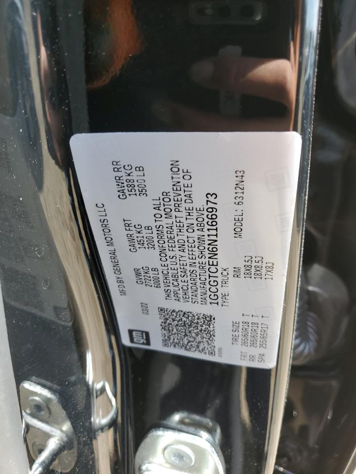 2022 Chevrolet Colorado Lt VIN: 1GCGTCEN6N1166973 Lot: 69014735