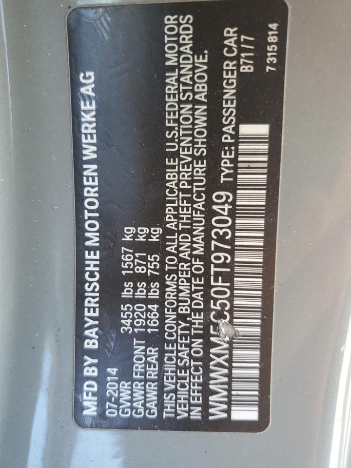 2015 Mini Cooper VIN: WMWXM5C50FT973049 Lot: 70634695