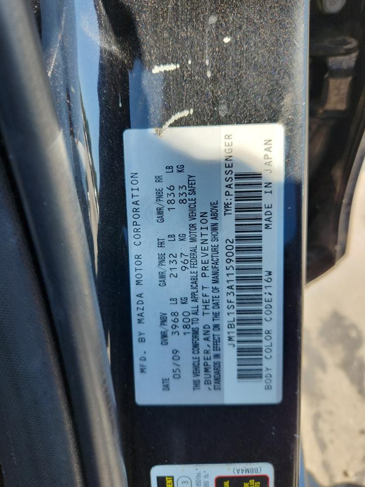 2010 Mazda 3 I VIN: JM1BL1SF3A1159002 Lot: 69695105