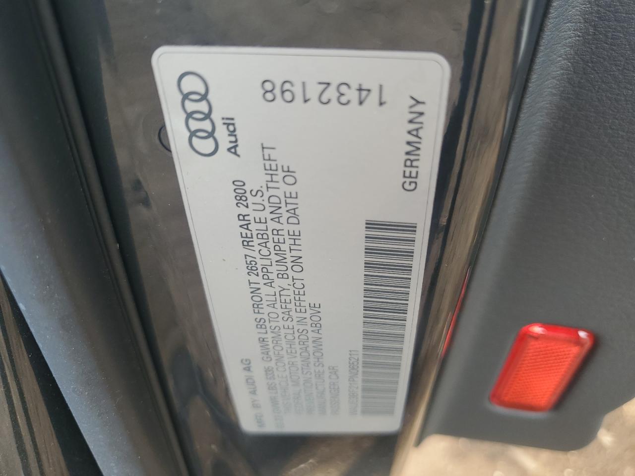2023 Audi A6 Premium Plus VIN: WAUE3BF21PN065211 Lot: 67306065