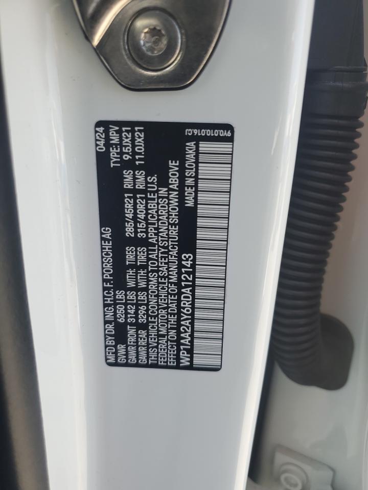 2024 Porsche Cayenne VIN: WP1AA2AY6RDA12143 Lot: 70596385