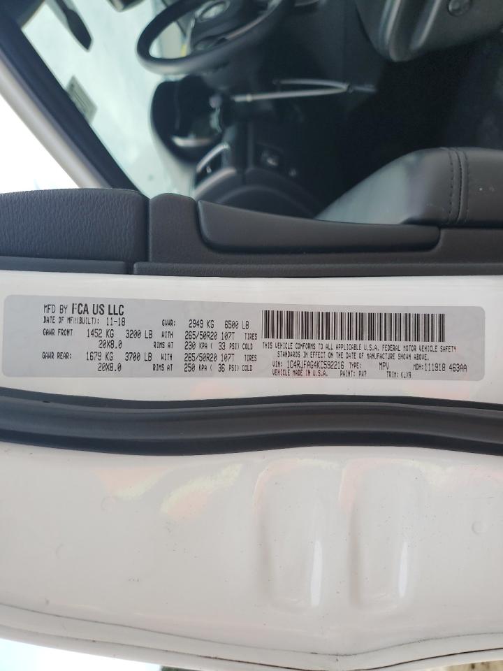 2019 Jeep Grand Cherokee Laredo VIN: 1C4RJFAG4KC592216 Lot: 70310595