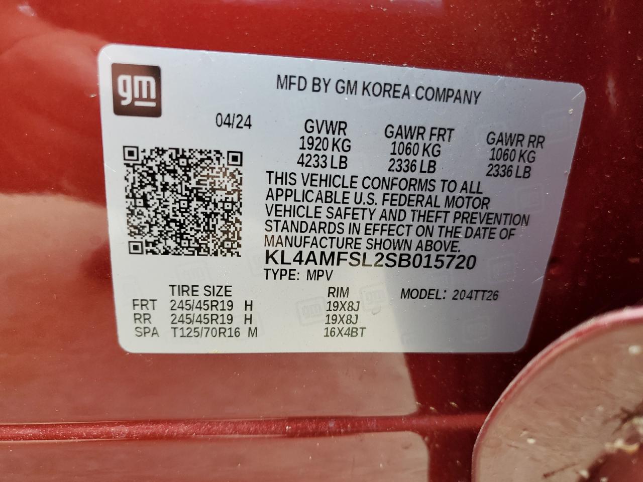 2025 Buick Encore Gx Avenir VIN: KL4AMFSL2SB015720 Lot: 67561155