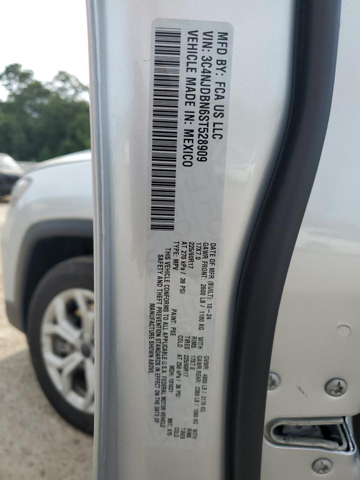 2025 Jeep Compass Latitude VIN: 3C4NJDBN6ST528909 Lot: 70639915