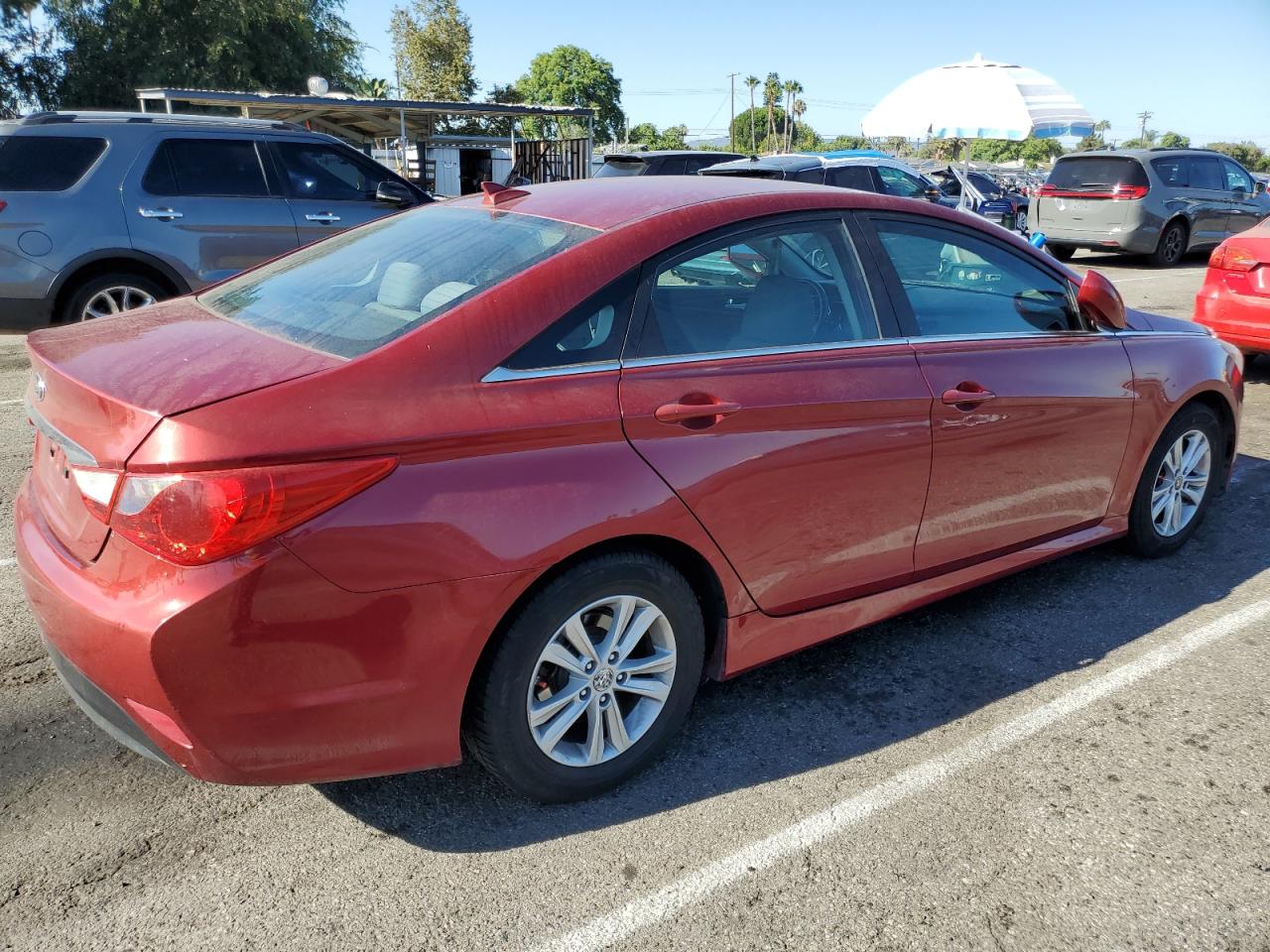 2014 Hyundai Sonata Gls red sedan gas 5NPEB4AC0EH874388 photo #4