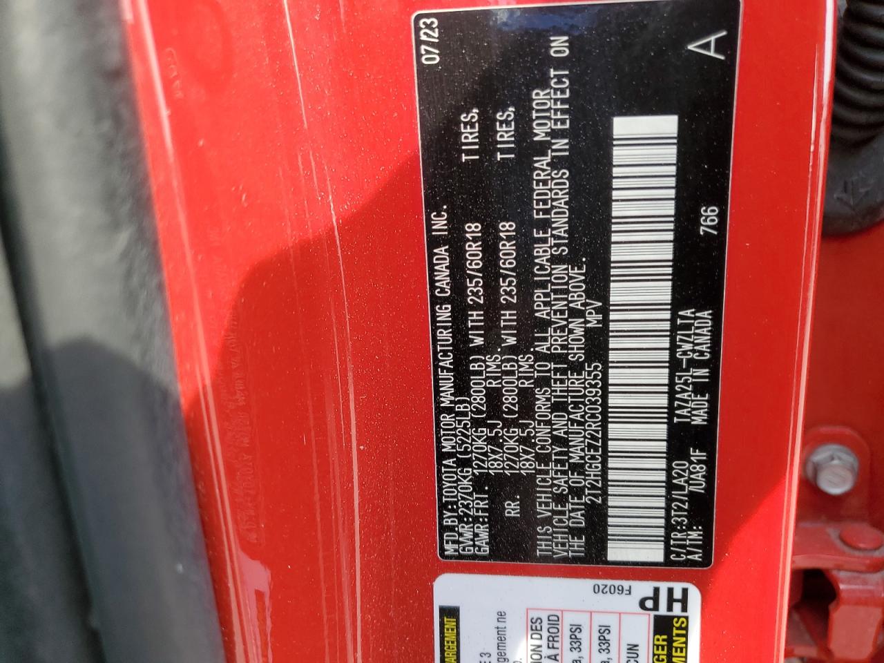 2024 Lexus Nx 350 Luxury VIN: 2T2HGCEZ2RC039355 Lot: 70045055