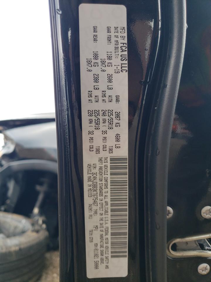 2019 Jeep Compass Latitude VIN: 3C4NJDBB3KT675467 Lot: 69392145