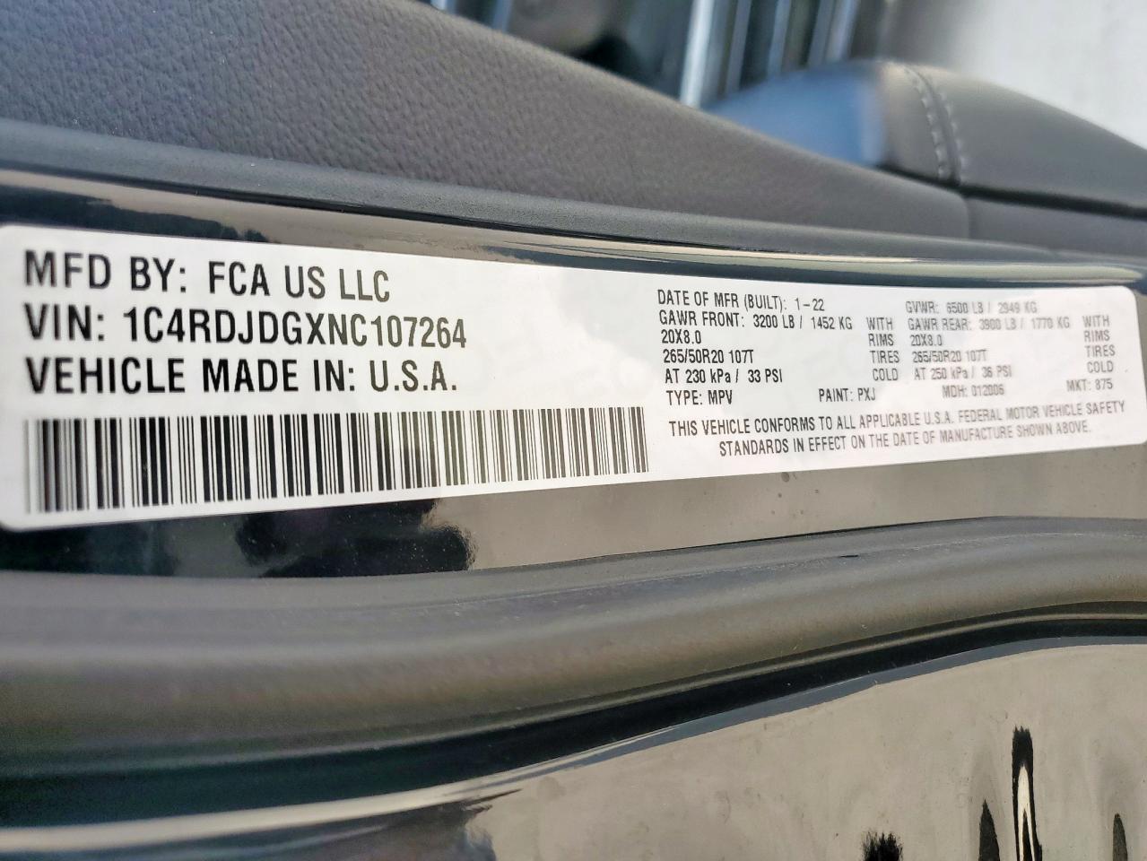 2022 Dodge Durango Gt VIN: 1C4RDJDGXNC107264 Lot: 70480715