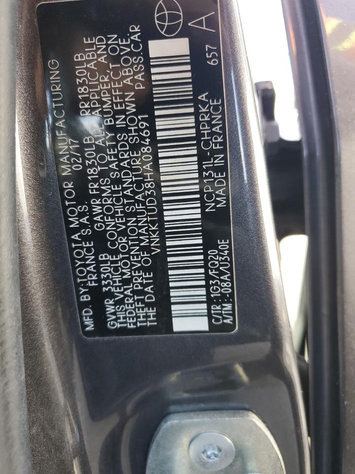 2017 Toyota Yaris L VIN: VNKKTUD38HA084691 Lot: 70134535