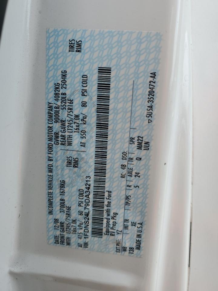 2009 Ford Econoline E250 Van VIN: 1FDNS24L79DA34213 Lot: 70642245