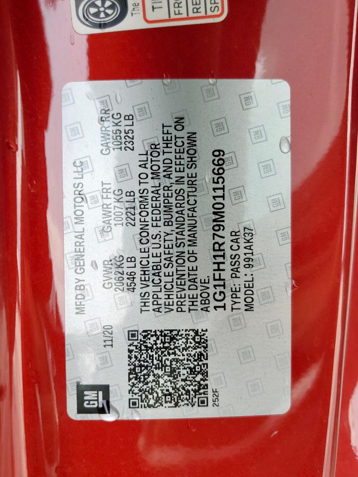 2021 Chevrolet Camaro Ss VIN: 1G1FH1R79M0115669 Lot: 68900785