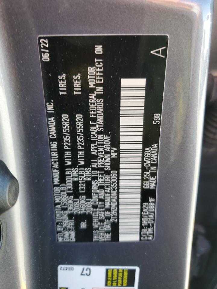 2022 Lexus Rx 350 VIN: 2T2HZMDA0NC353060 Lot: 69276135