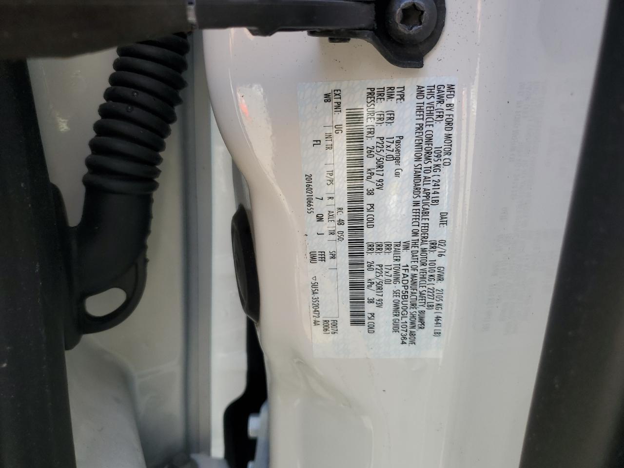 2016 Ford C-Max Sel VIN: 1FADP5BU0GL107364 Lot: 69975055