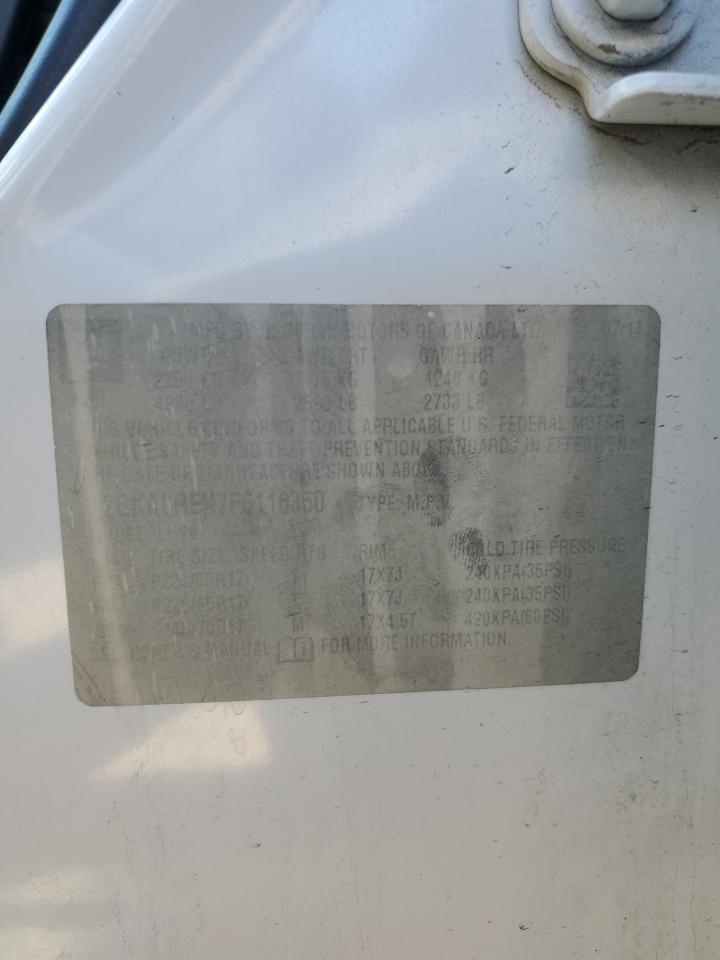 2015 GMC Terrain Sle VIN: 2GKALREK7F6110350 Lot: 64435805