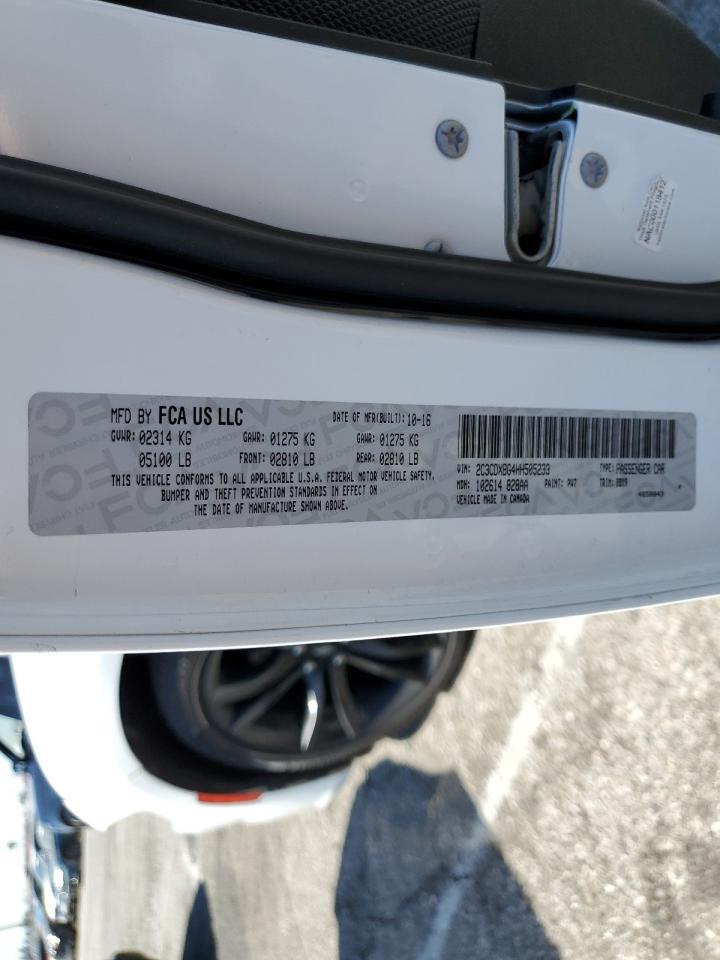 2017 Dodge Charger Se VIN: 2C3CDXBG4HH505233 Lot: 66136255