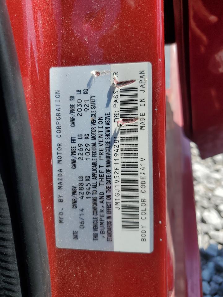 2015 Mazda 6 Touring VIN: JM1GJ1V52F1194281 Lot: 68091045