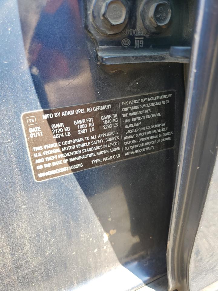 2011 Buick Regal Cxl VIN: W04GN5EC8B1103593 Lot: 68638725