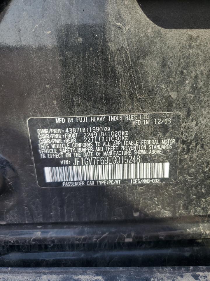 2014 Subaru Impreza Wrx VIN: JF1GV7F69EG015248 Lot: 68143205