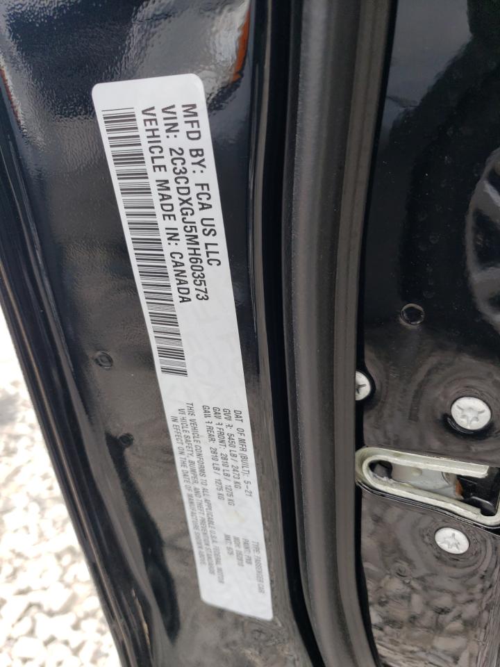 2021 Dodge Charger Scat Pack VIN: 2C3CDXGJ5MH603573 Lot: 68678885