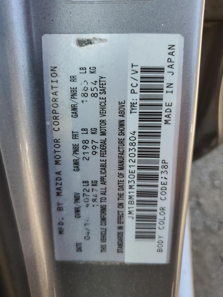 2014 Mazda 3 Grand Touring VIN: JM1BM1M30E1203804 Lot: 66377235