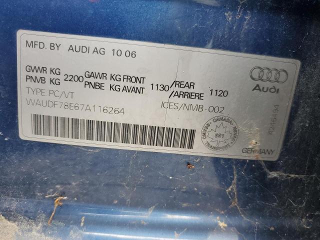 2007 AUDI A4 2.0T QUATTRO  