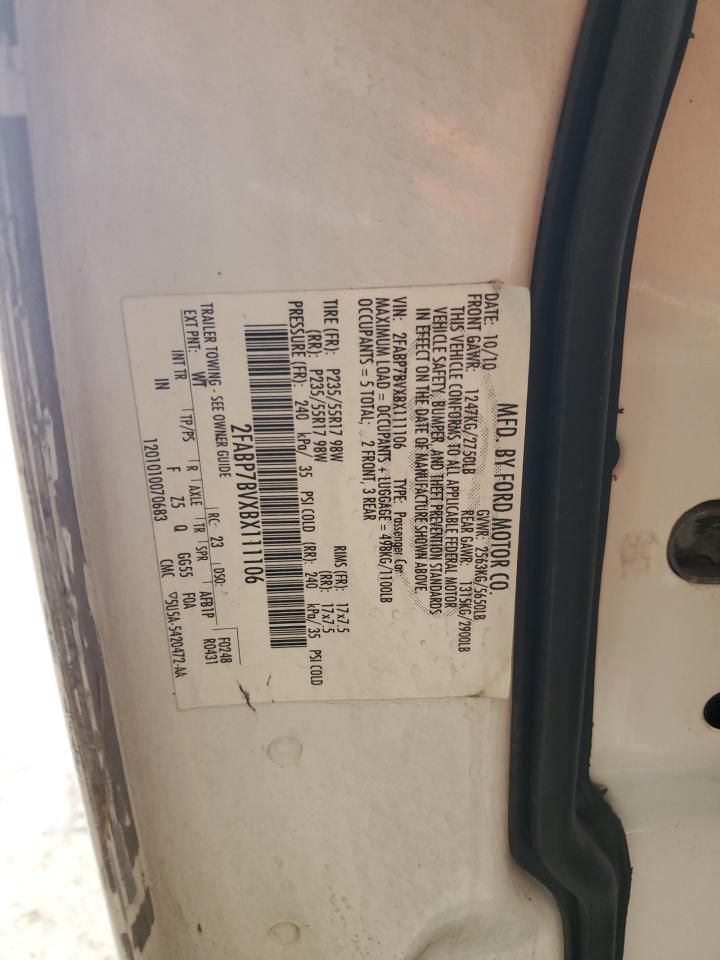 2011 Ford Crown Victoria Police Interceptor VIN: 2FABP7BVXBX111106 Lot: 69429305