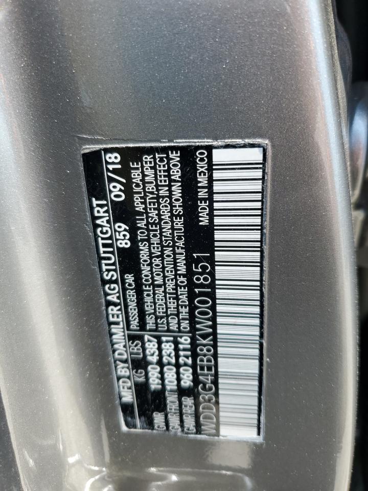 2019 Mercedes-Benz A 220 VIN: WDD3G4EB8KW001851 Lot: 67952955