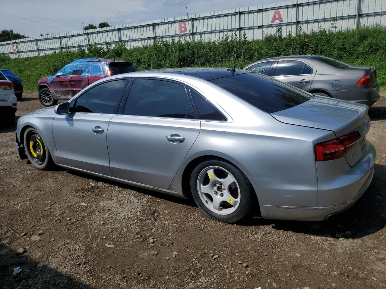 2015 Audi A8 L Quattro silver sedan gas WAU3GAFD6FN005818 photo #3