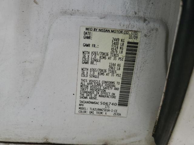2010 NISSAN XTERRA OFF ROAD  