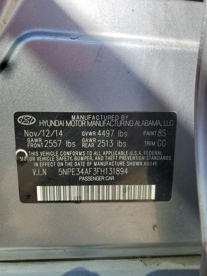 2015 Hyundai Sonata Sport VIN: 5NPE34AF3FH131894 Lot: 69777875