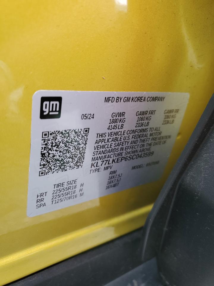 2025 Chevrolet Trax Activ VIN: KL77LKEP6SC043599 Lot: 69579615