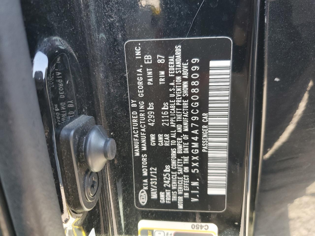 2012 Kia Optima Lx VIN: 5XXGM4A79CG088099 Lot: 69674845