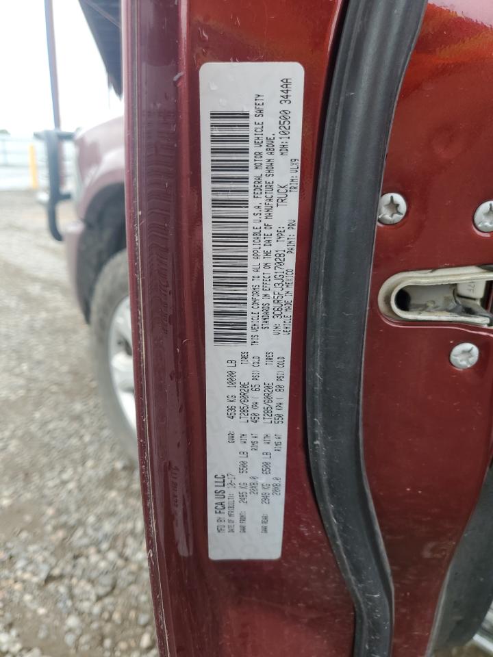 2018 Ram 2500 Laramie VIN: 3C6UR5FJ3JG170281 Lot: 69821105