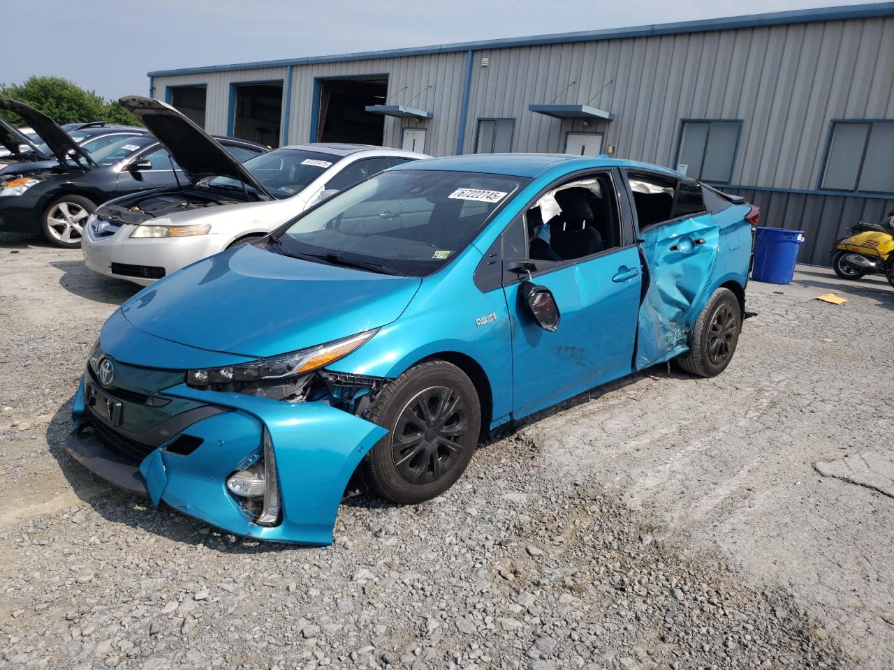 2017 Toyota Prius Prime blue null hybrid JTDKARFP6H3033982 photo #1