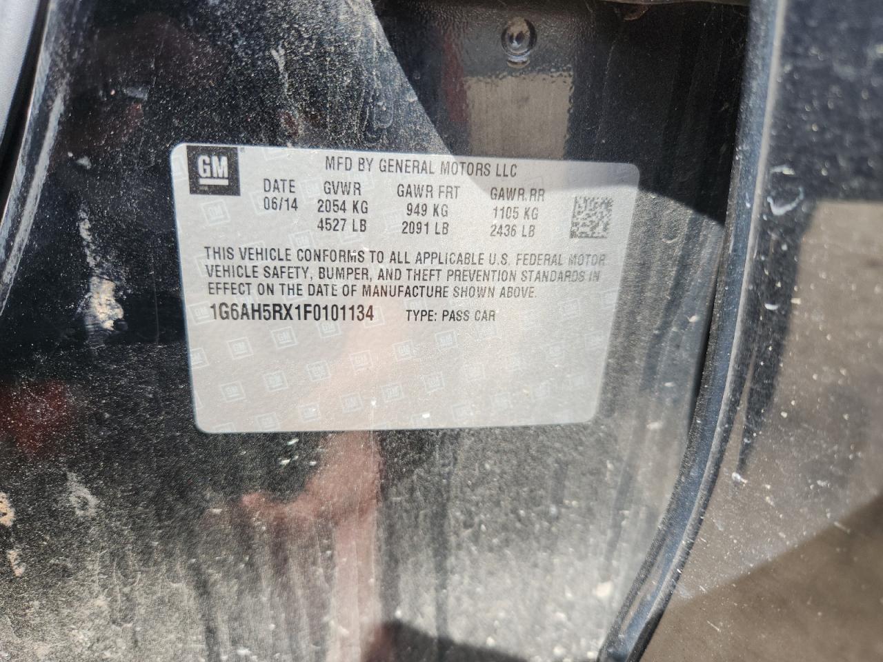 2015 Cadillac Ats Luxury VIN: 1G6AH5RX1F0101134 Lot: 70759675