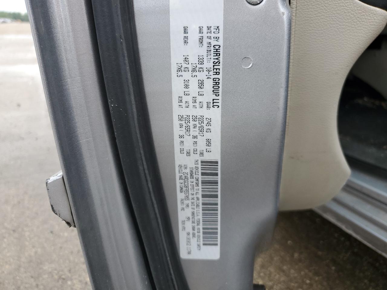 2015 Dodge Grand Caravan Sxt VIN: 2C4RDGCG8FR557055 Lot: 68346495