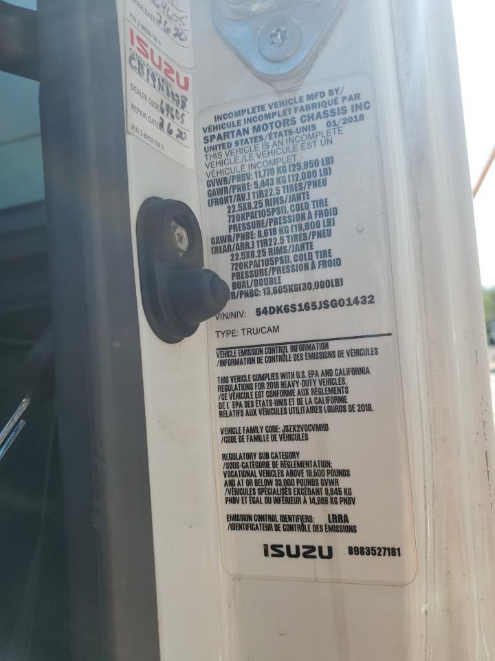 2018 Isuzu Ftr VIN: 54DK6S165JSG01432 Lot: 70065175