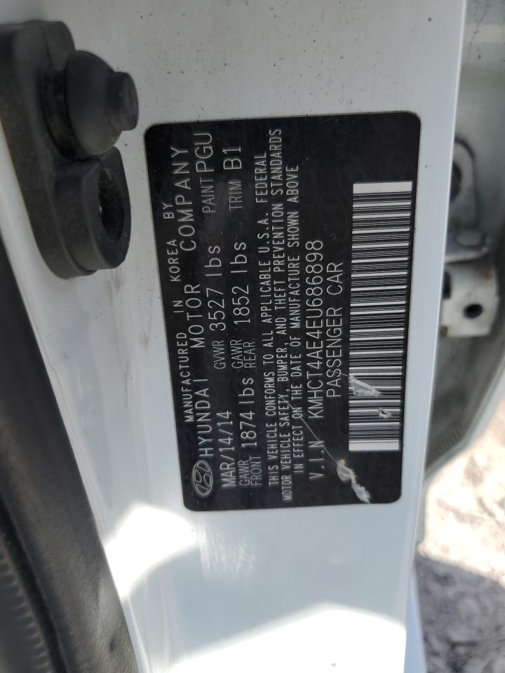2014 Hyundai Accent Gls VIN: KMHCT4AE4EU686898 Lot: 69300245