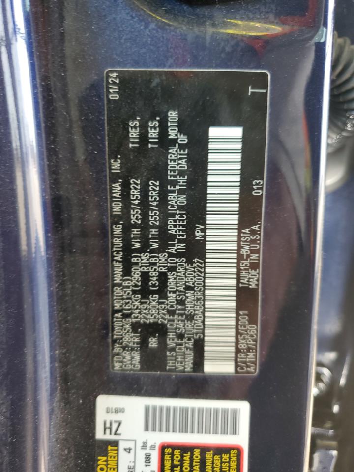 2024 Lexus Tx 500H F Sport Premium VIN: 5TDABAB63RS002227 Lot: 67313355