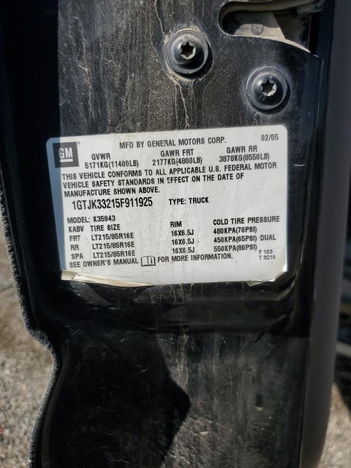 2005 GMC New Sierra K3500 VIN: 1GTJK33215F911925 Lot: 66904965