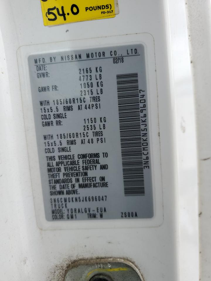 2018 Nissan Nv200 2.5S VIN: 3N6CM0KN5JK696047 Lot: 67919455