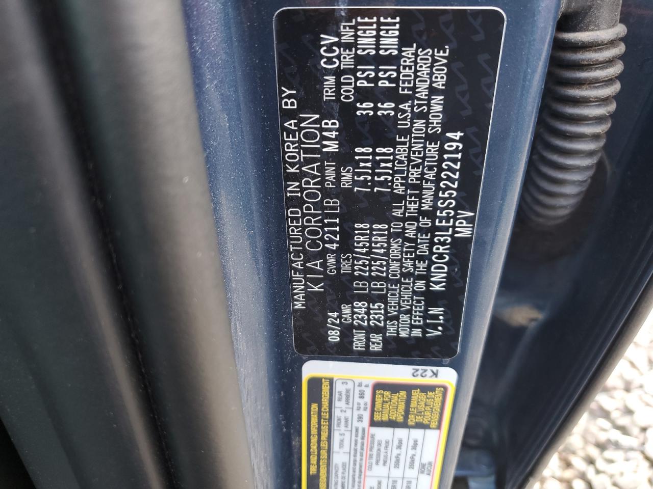 2025 Kia Niro Ex VIN: KNDCR3LE5S5222194 Lot: 70804815